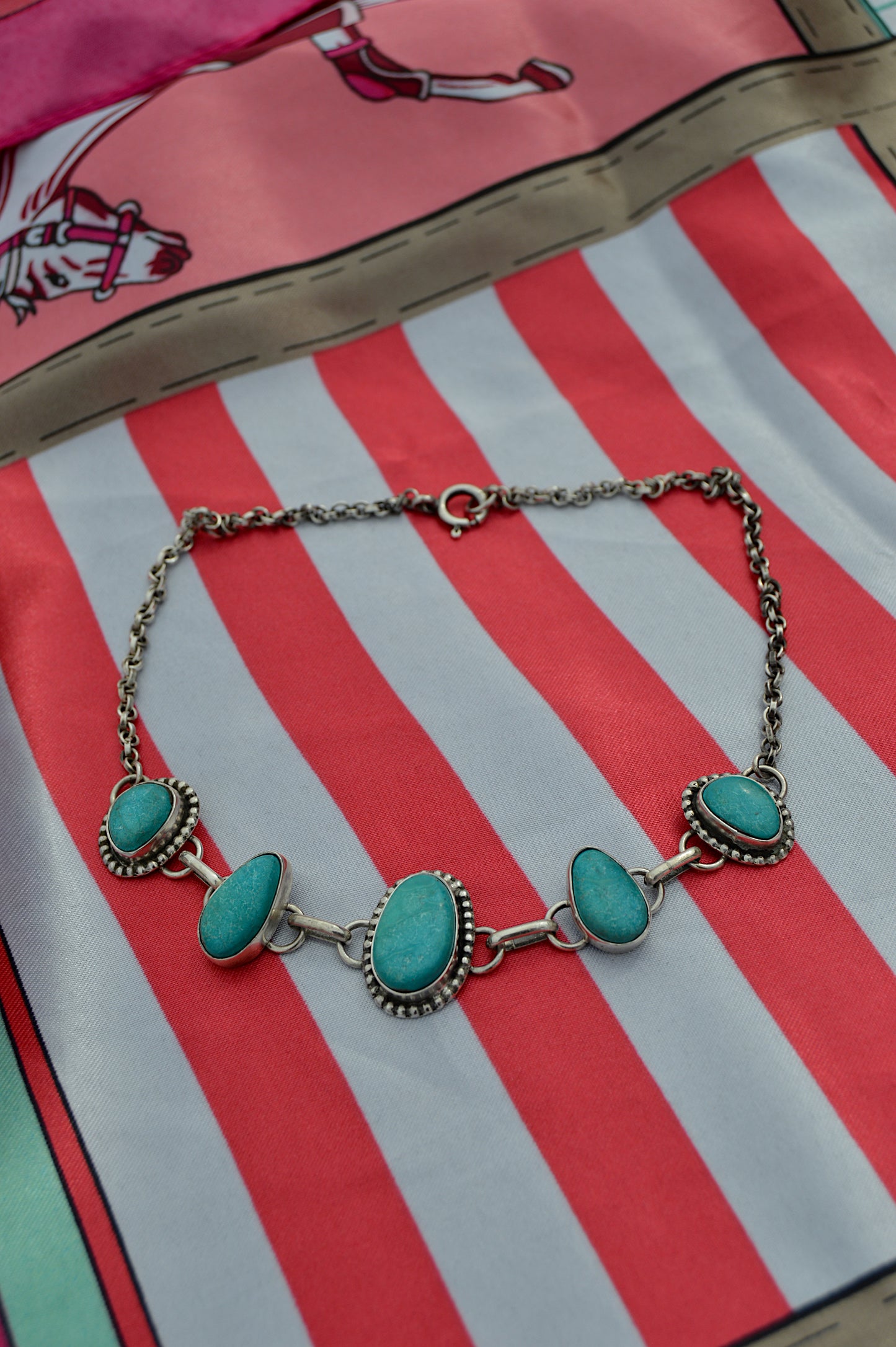 5 Stone turquoise necklace