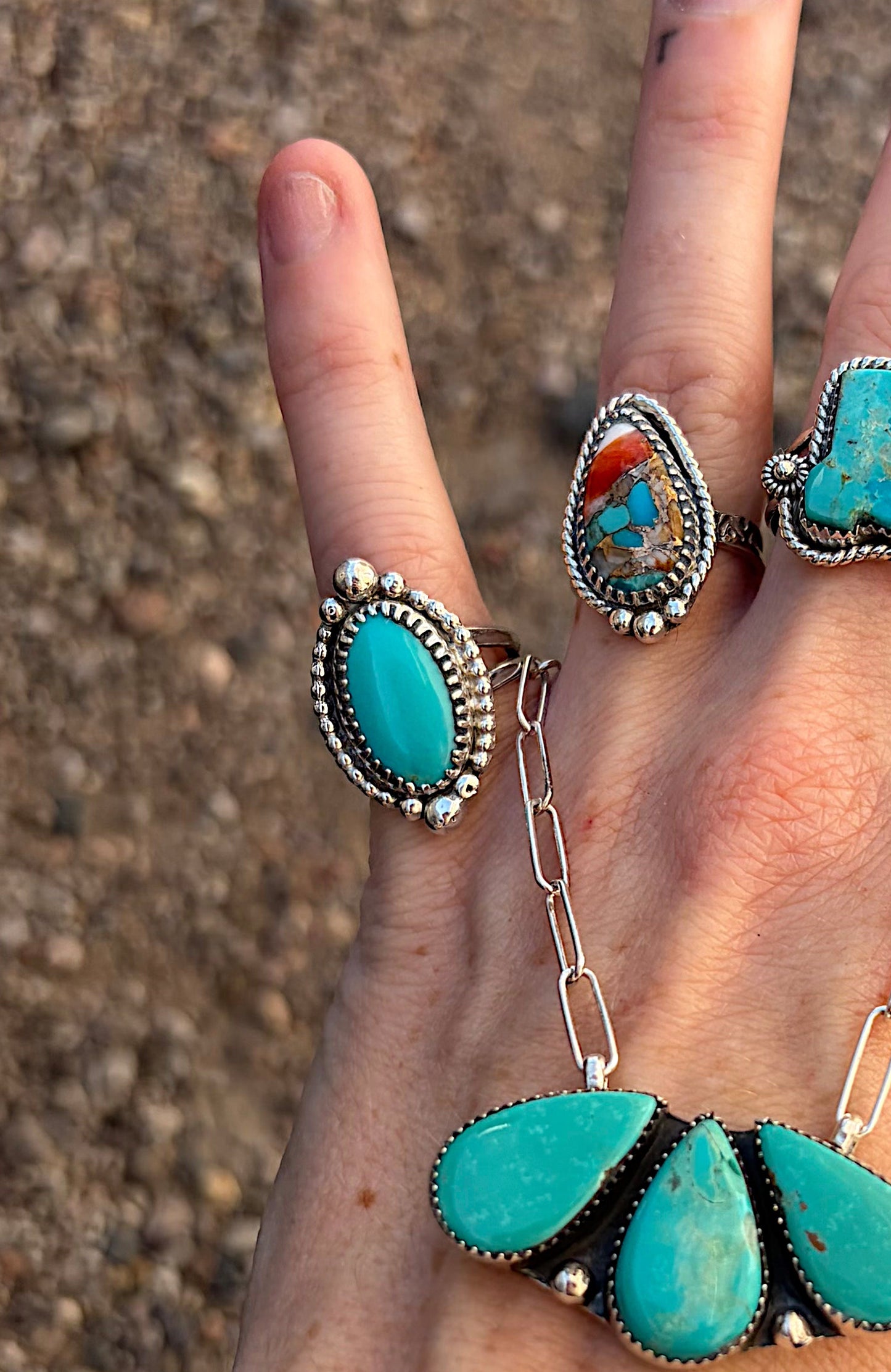 Sonoran beaded ring