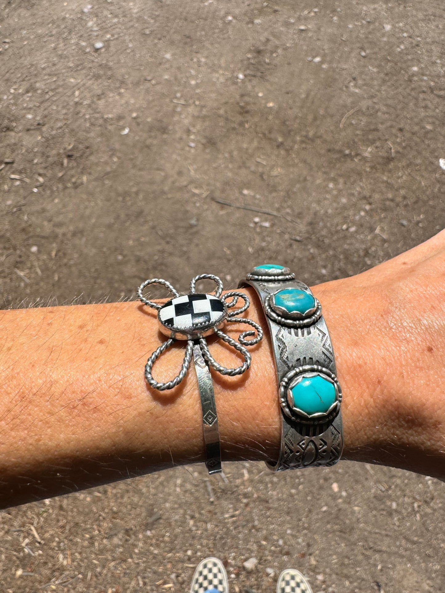 Checkered Butterfly cuff