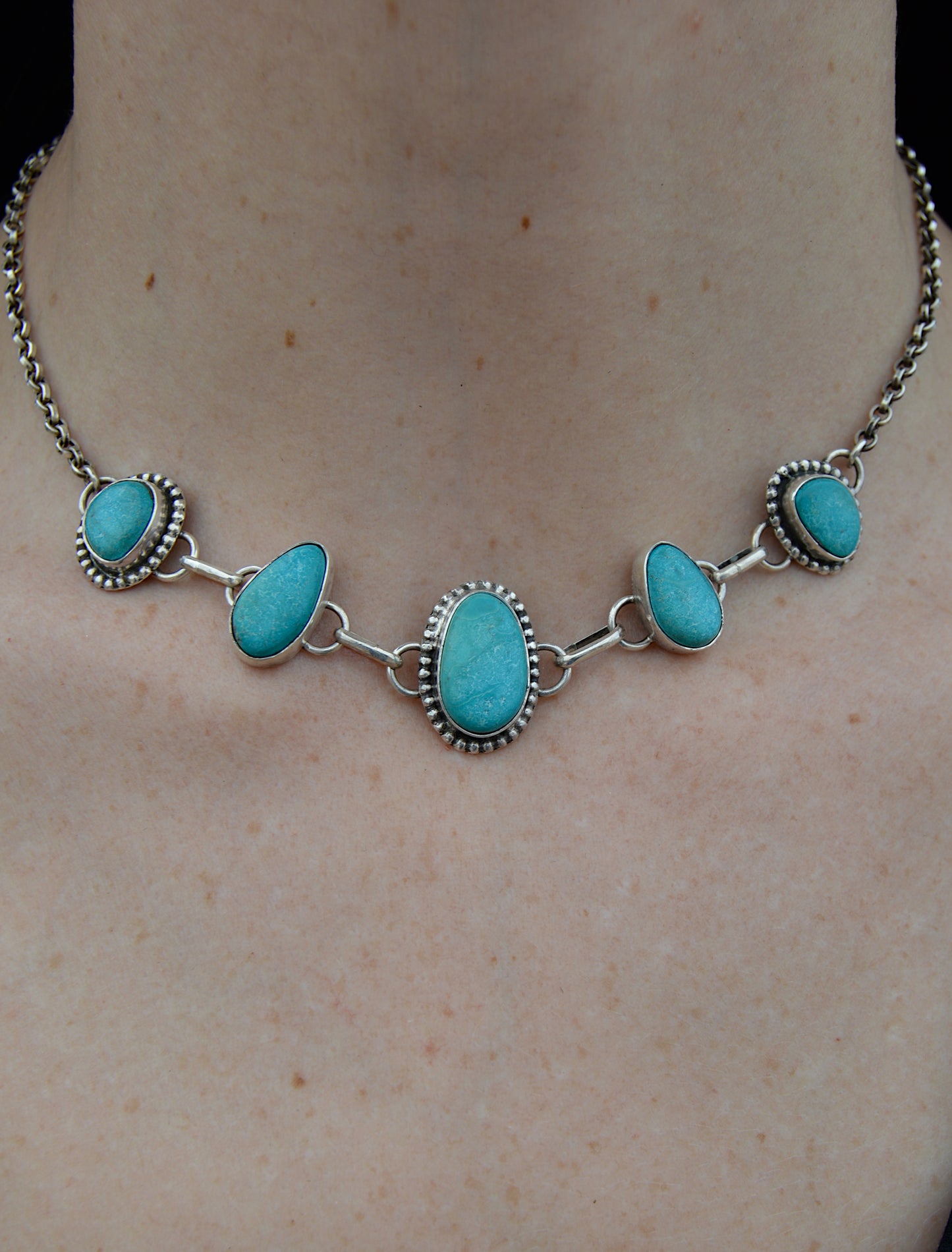 5 Stone turquoise necklace