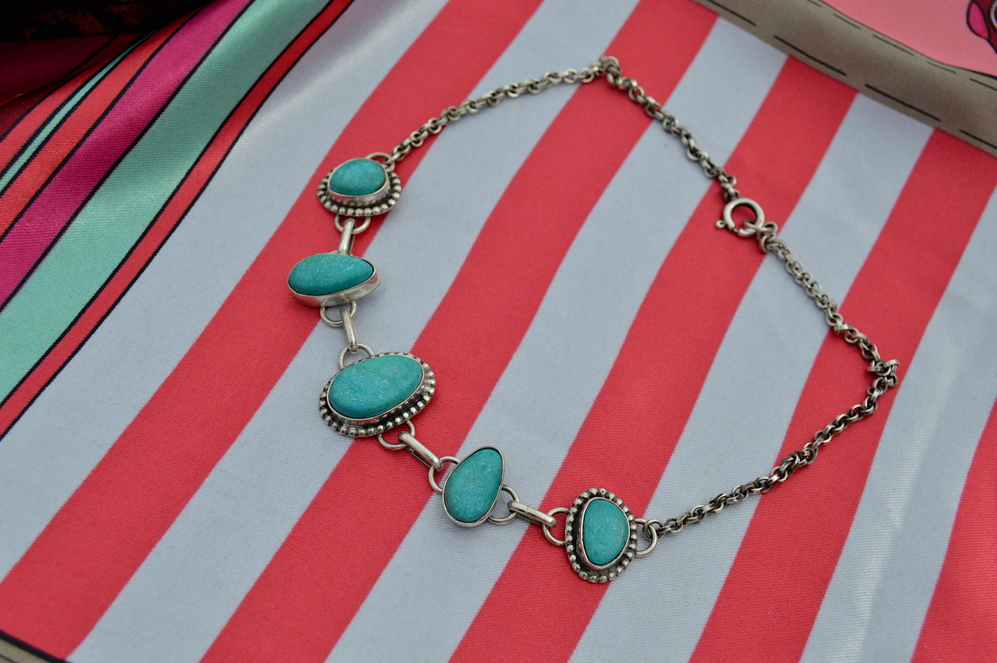 5 Stone turquoise necklace