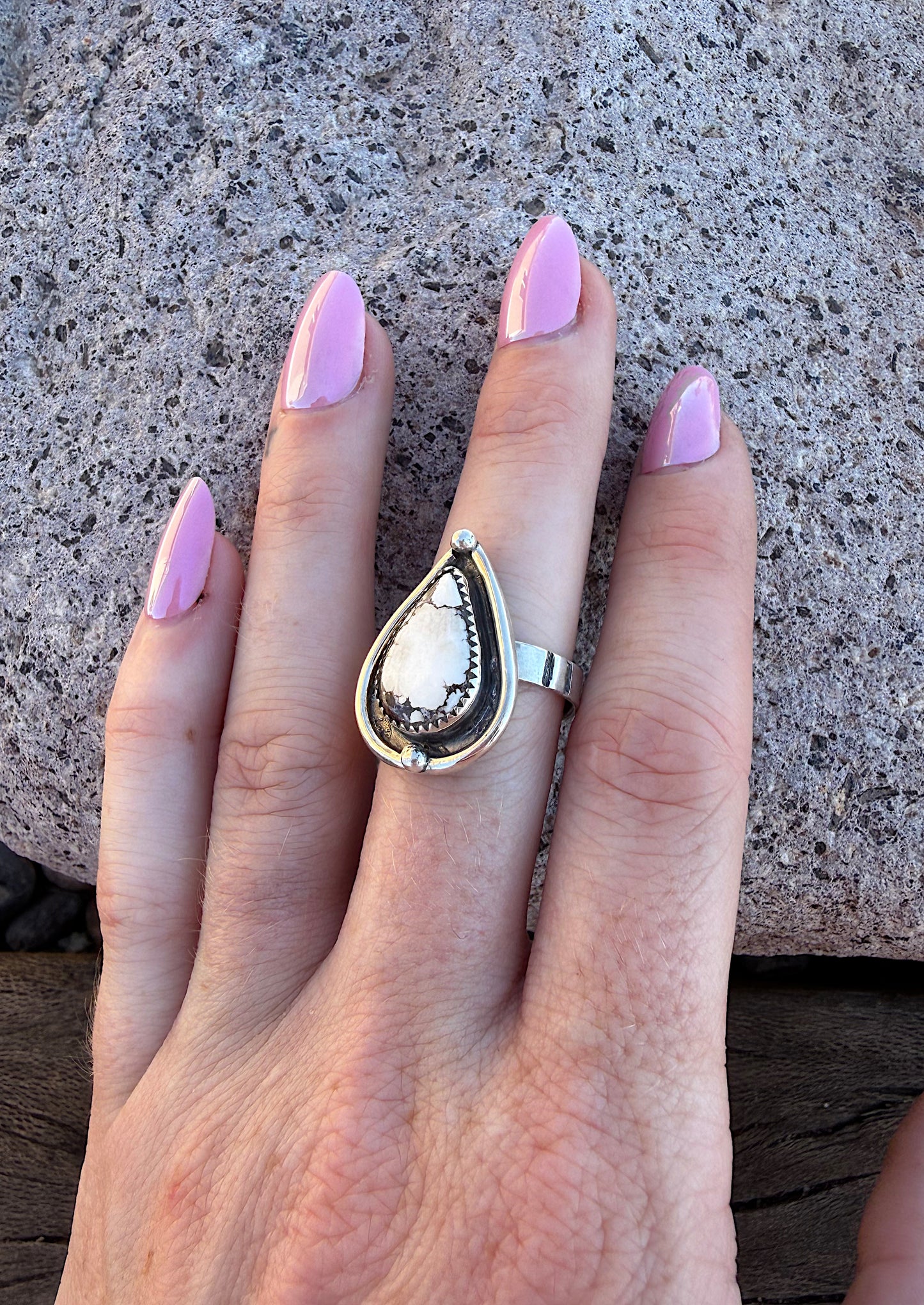 Wild horse hand stamped band