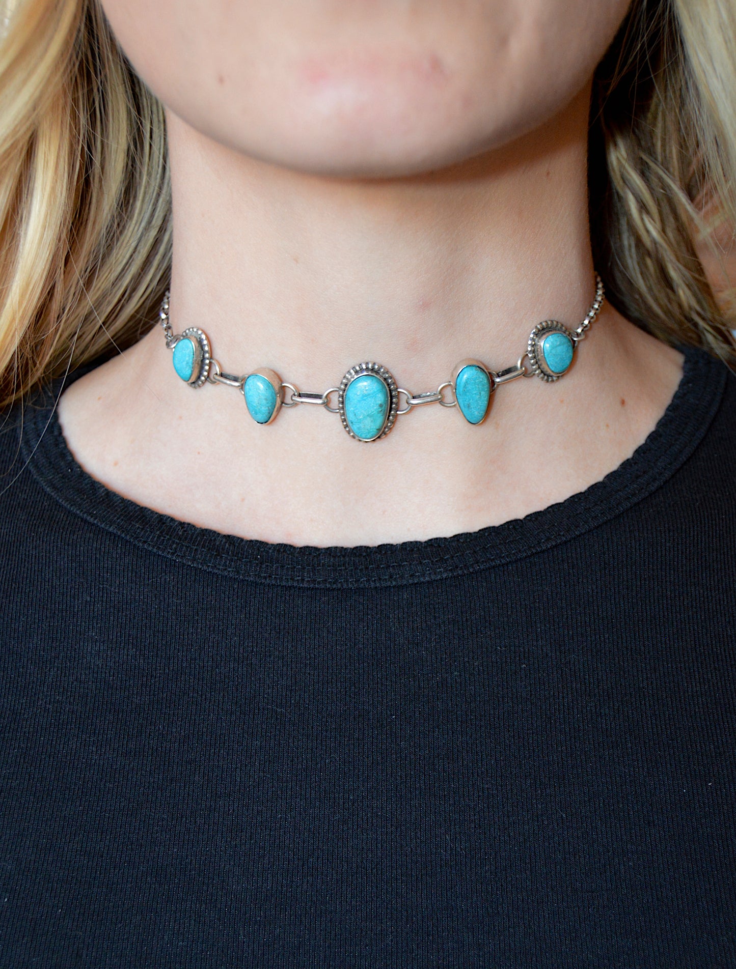 5 Stone turquoise necklace