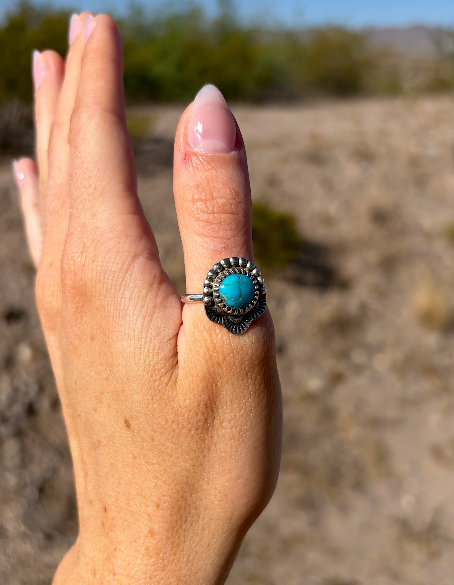 Half stamped ring